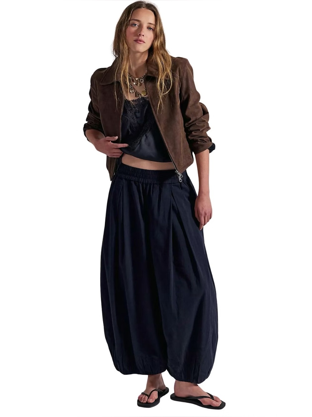 free people moonflower pull on pants black size XS NWT